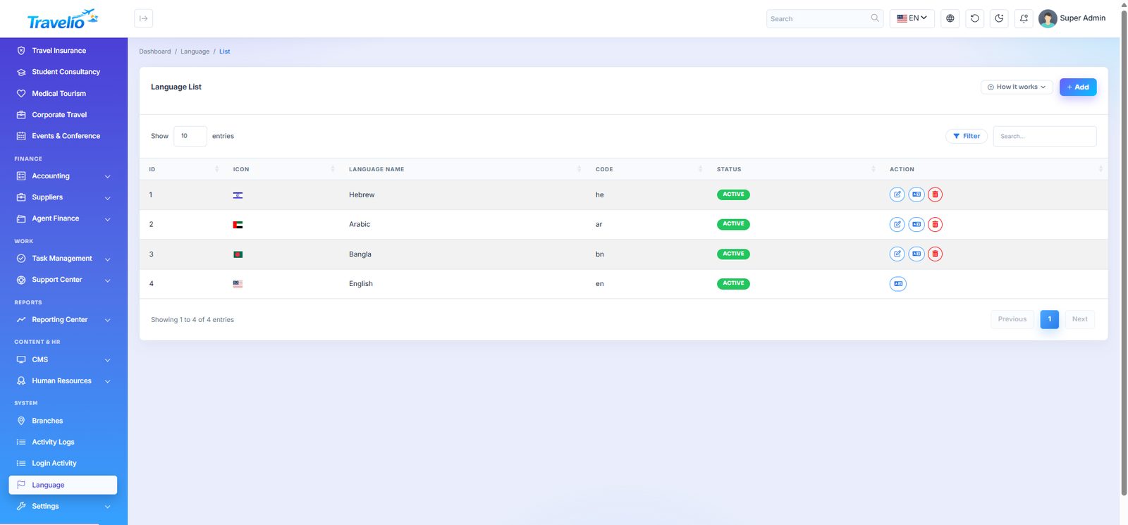 Language manager