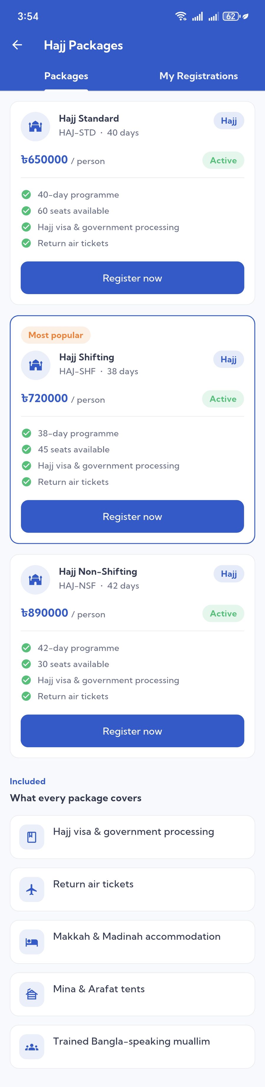Hajj packages