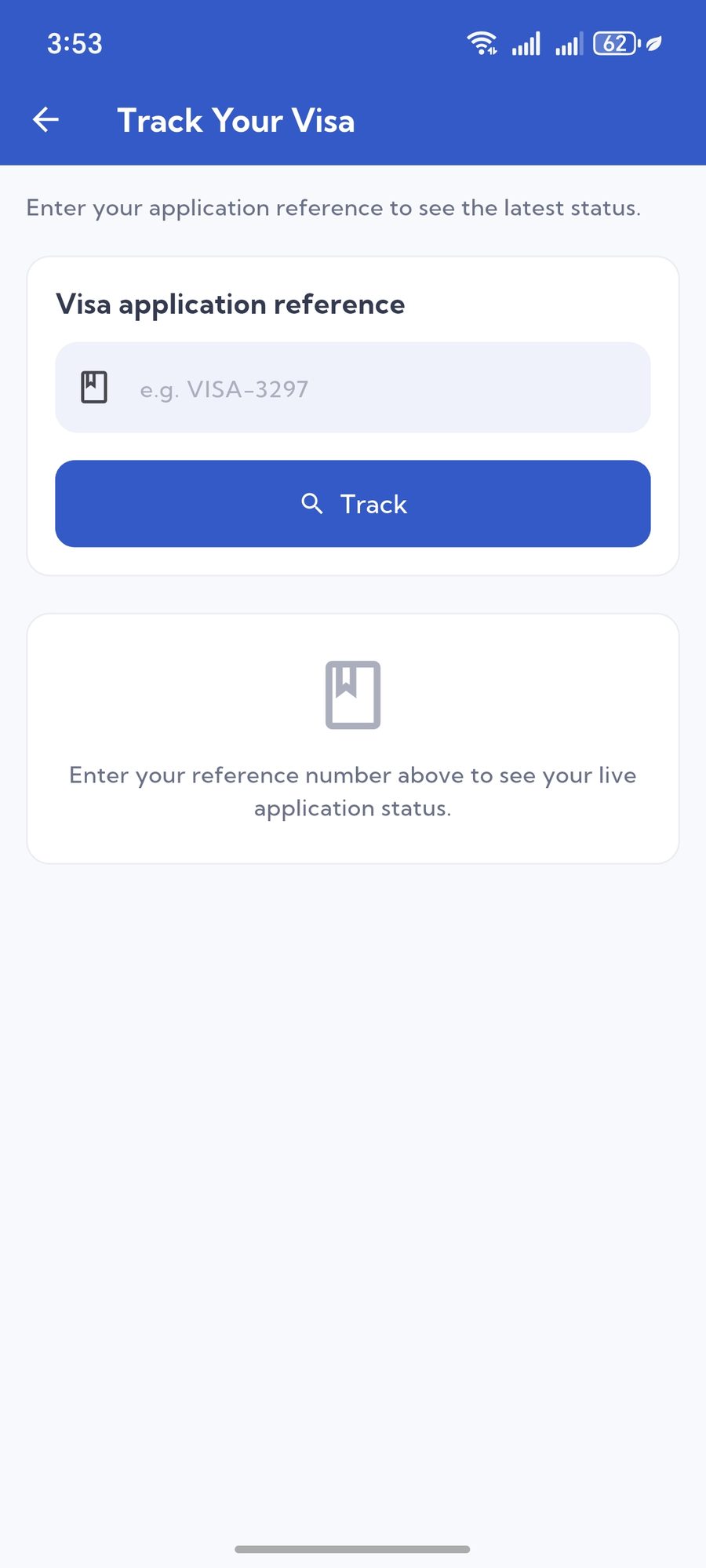 Track visa