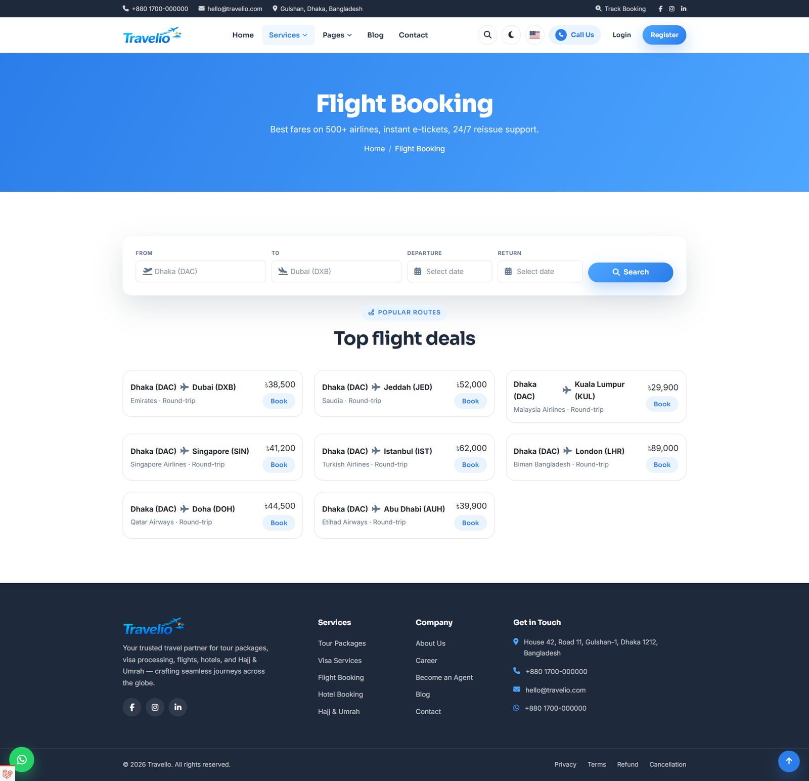 Flight booking