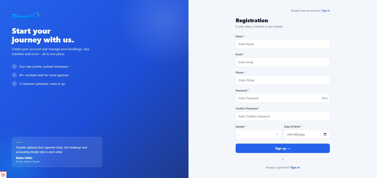 Sign up