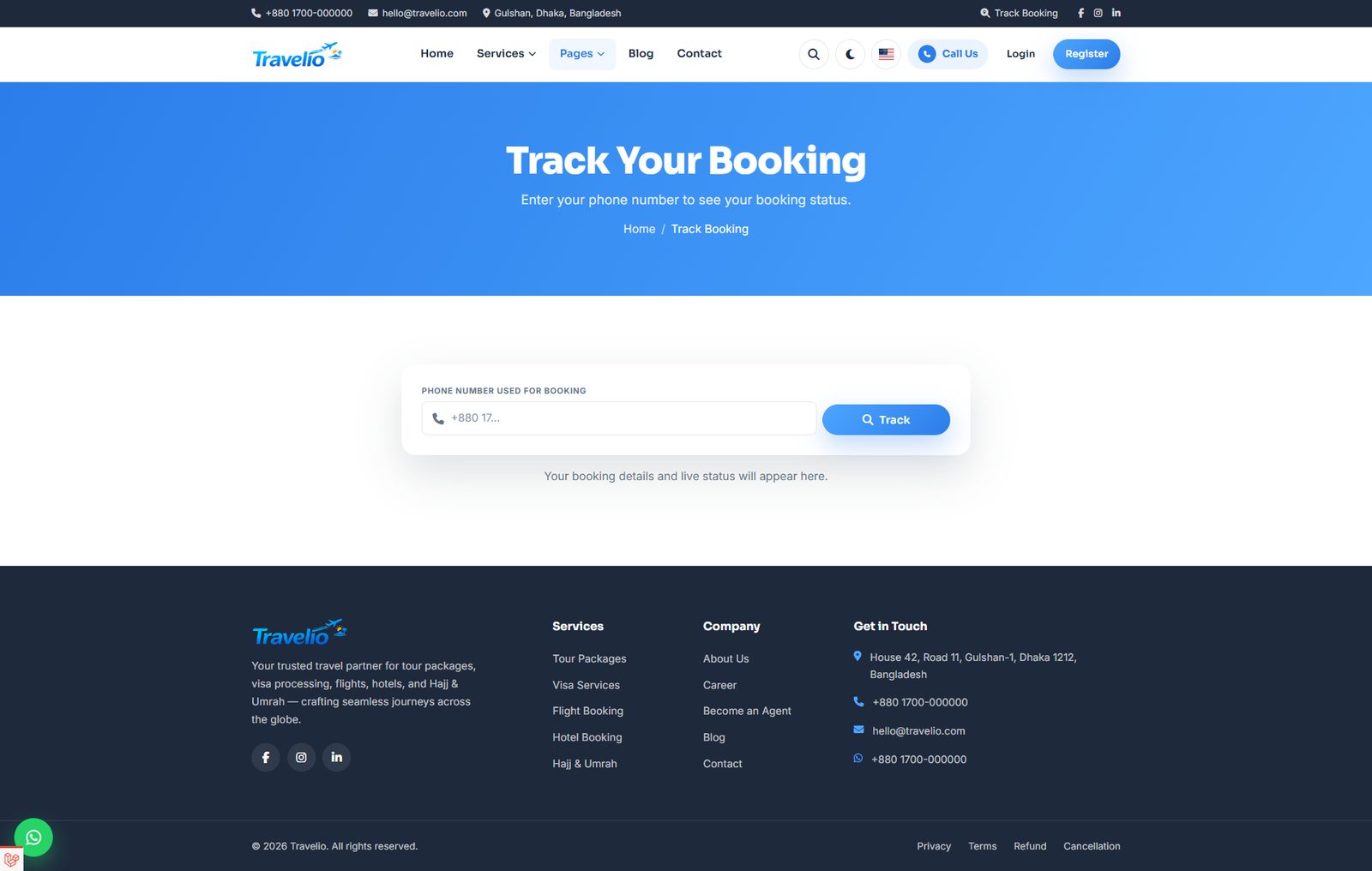 Track booking