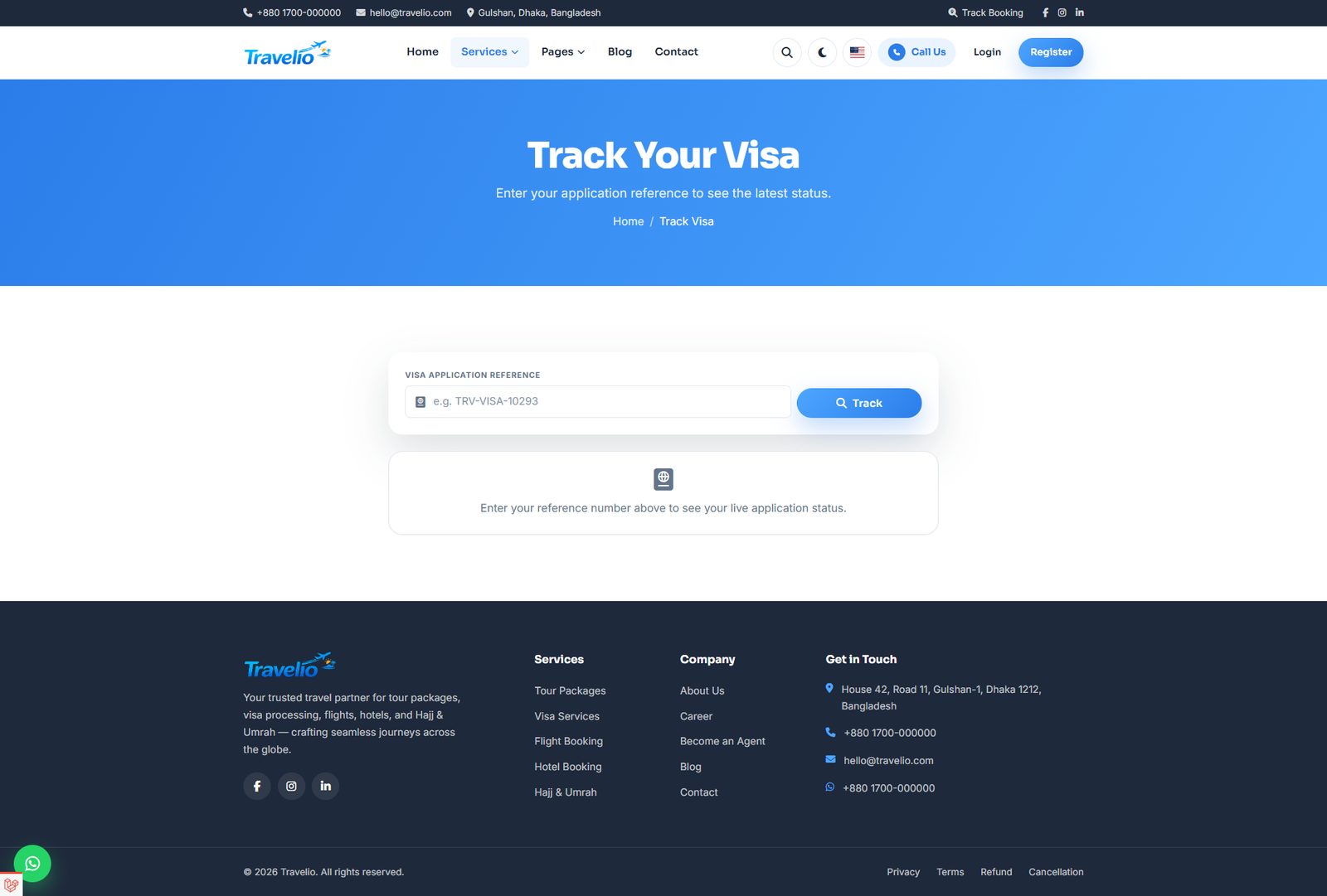 Track your visa