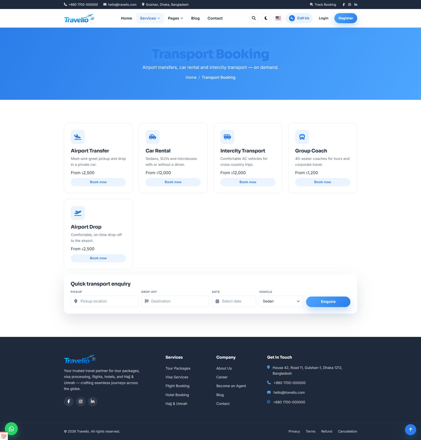 Transport booking